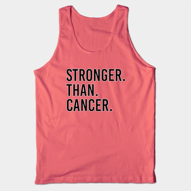 Stronger than cancer. Cancer survivor pink ribbon. Perfect present for mom mother dad father friend him or her Tank Top by SerenityByAlex